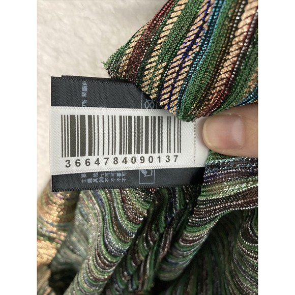 BA&SH Dress Womens size 4 XS Star Vert Lurex Wrap Metallic Holiday - Picture 7 of 7